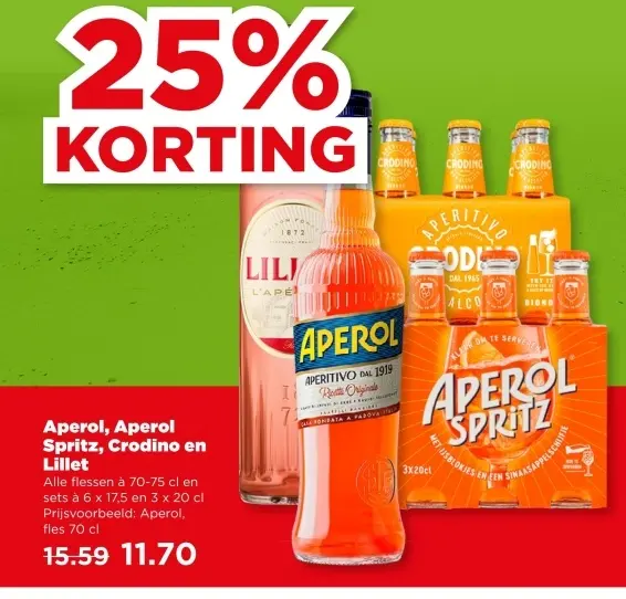 Aanbieding: Aperol, Aperol Spritz, Crodino en Lillet