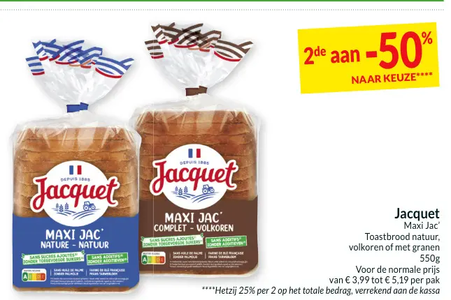 Promotie: Maxi Jac' Toastbrood