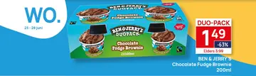 Aanbieding: Ben & Jerry&#039;s Choco Fudge Brownie 2x100ml