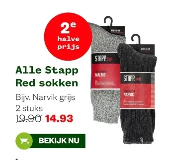 Aanbieding: Alle Stapp Red sokken