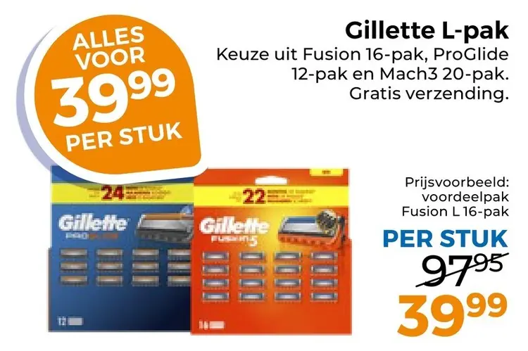 Aanbieding: Gillette L-pak