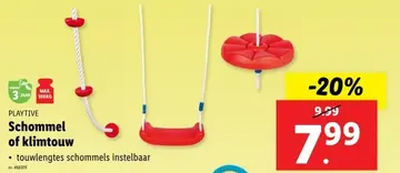 Aanbieding: Schommel of klimtouw