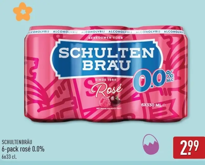 Aanbieding: SCHULTENBRÄU 6-pack rosé 0.0%