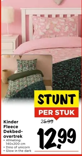 Aanbieding: Kinder Fleece Dekbedovertrek