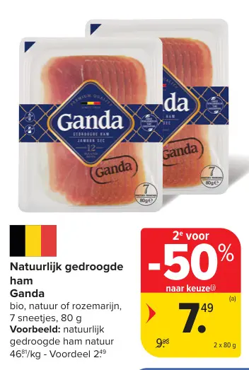 Promotie: Natuurlijk gedroogde ham