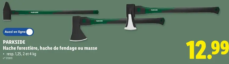 Offre: Hache forestière, hache de fendage ou masse