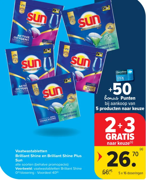 Promotie: Vaatwastabletten Brilliant Shine en Brilliant