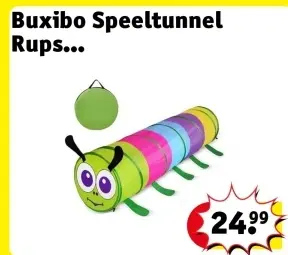 Aanbieding: Buxibo Speeltunnel Rups Kinderspeelgoed/Binnenspeelgoed /Buitenspeelgoed