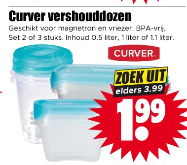 Aanbieding: Curver vershouddozen