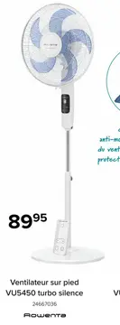 Offre: Ventilateur sur pied VU5450 turbo silence