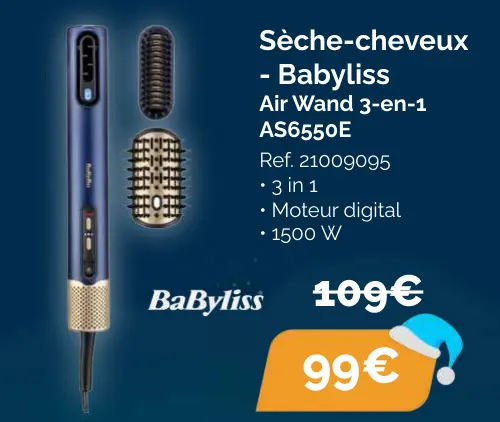Offre: Sèche-cheveux - Babyliss Air Wand 3-en-1 AS65