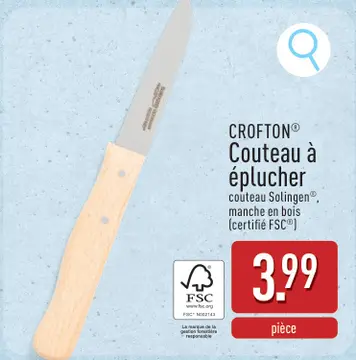 Offre: Couteau à éplucher