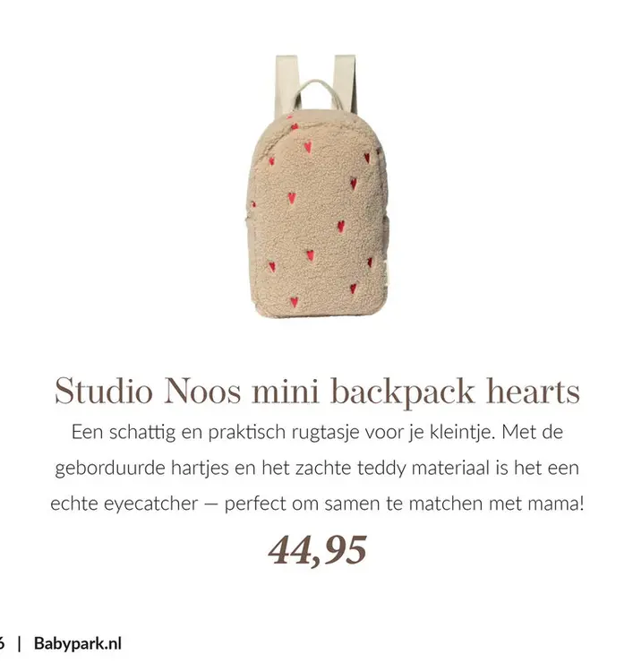 Aanbieding: Studio Noos mini backpack hearts