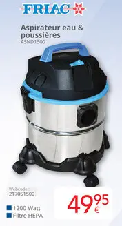 Offre: Aspirateur eau & poussières