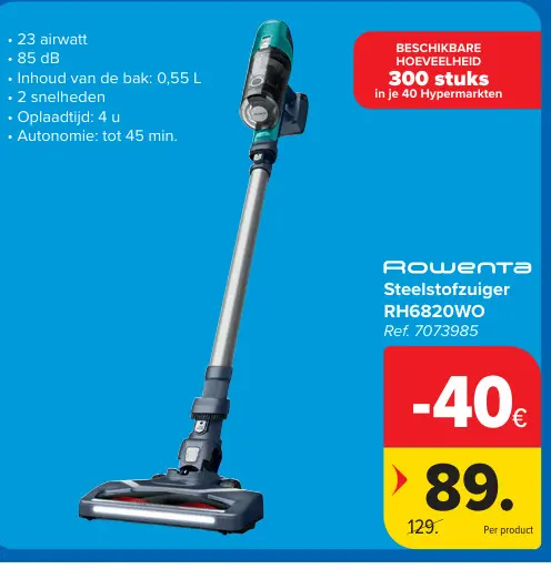 Promotie: Steelstofzuiger RH6820WO