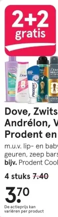 Aanbieding: Dove, Zwitsal, Andrélon, Prodent en Zendium