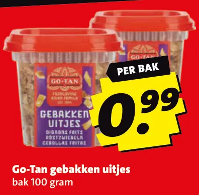 Aanbieding: gebakken uitjes