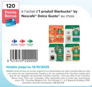 Offre: Starbucks® by Nescafé® Dolce Gusto®