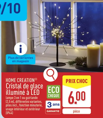 Offre: Cristal de glace illuminé à LED