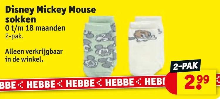 Aanbieding: Mickey Mouse sokken