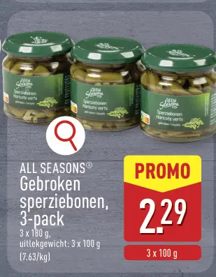 Promotie: ALL SEASONS® Gebroken sperziebonen, 3-pack