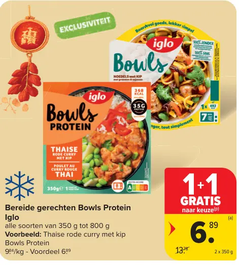 Promotie: Bereide gerechten Bowls Protein