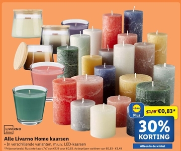 Aanbieding: Livarno Home kaarsen