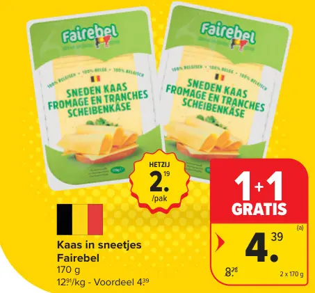 Promotie: Kaas in sneetjes