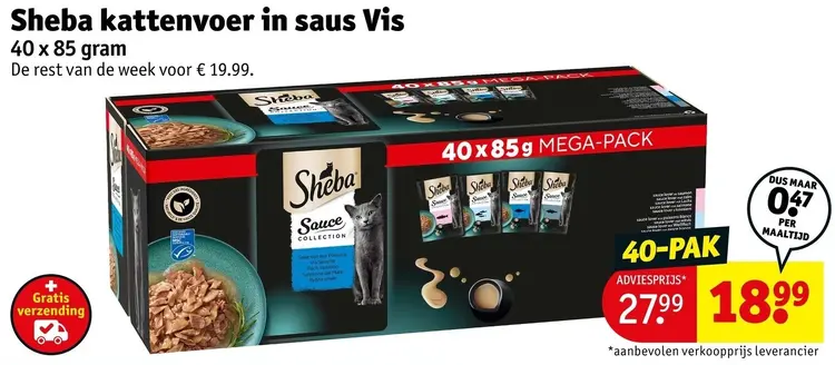 Aanbieding: Kattenvoer in saus Vis