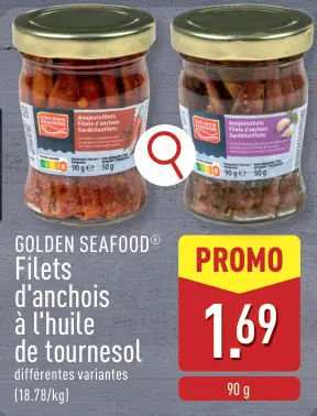 Offre: Filets d'anchois à l'huile de tournesol