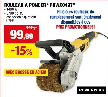 Offre: Powerplus POWX0497 ponceuse multifonction 1400W
