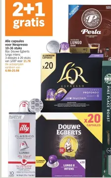 Aanbieding: Alle capsules voor Nespresso