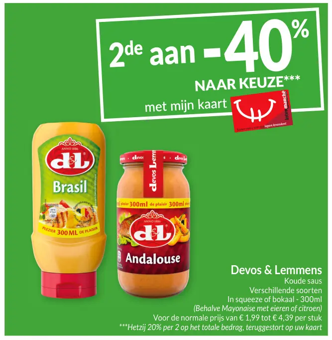 Promotie: Koude saus