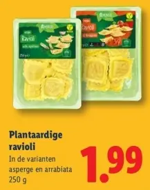 Aanbieding: Plantaardige ravioli