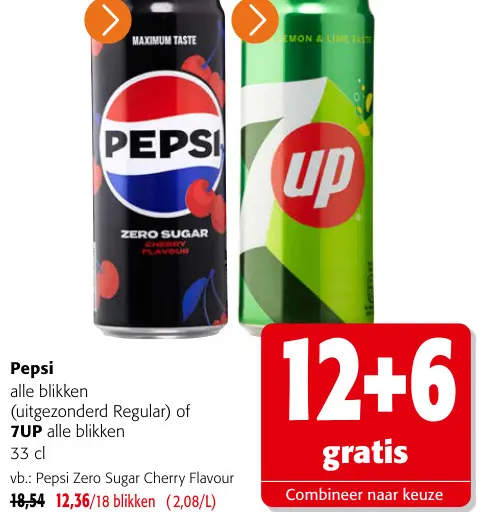 Promotie: Pepsi of 7UP alle blikken
