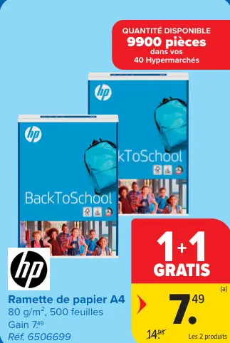 Offre: Ramette de papier A4