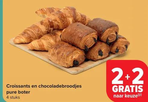 Promotie: Croissants en chocoladebroodjes