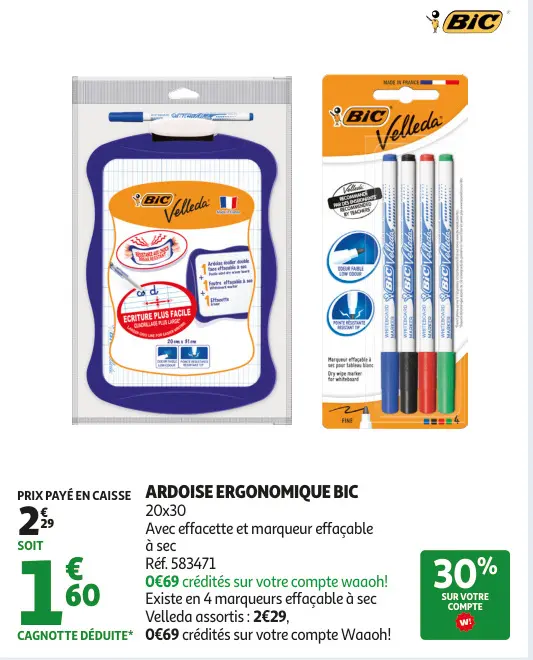 Offre: Ardoise ergonomique
