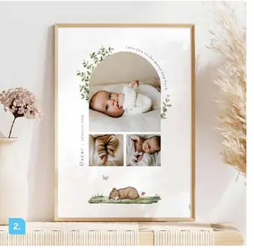 Aanbieding: Gepersonaliseerde baby poster
