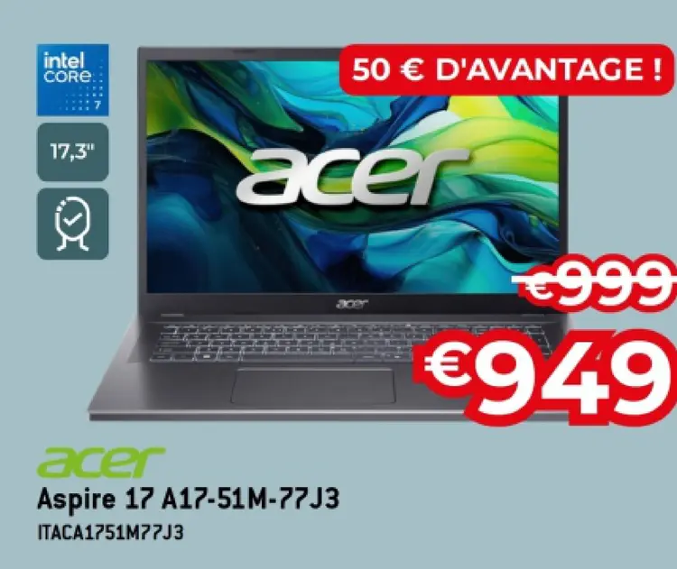 Offre: Aspire 17 A17-51M-77J3