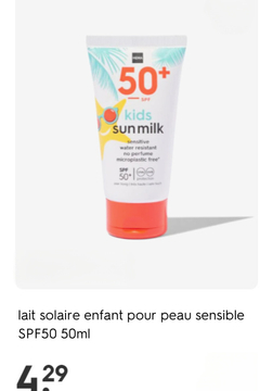 Offre: lait solaire enfant pour peau sensible