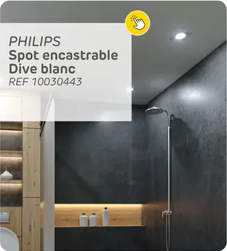 Offre: Spot encastrable philips dive blanc 5,5w