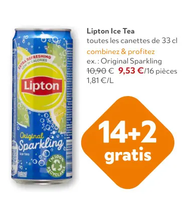 Offre: Lipton Ice Tea Original Sparkling