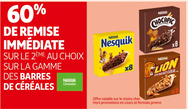 Offre: Barres de céréales