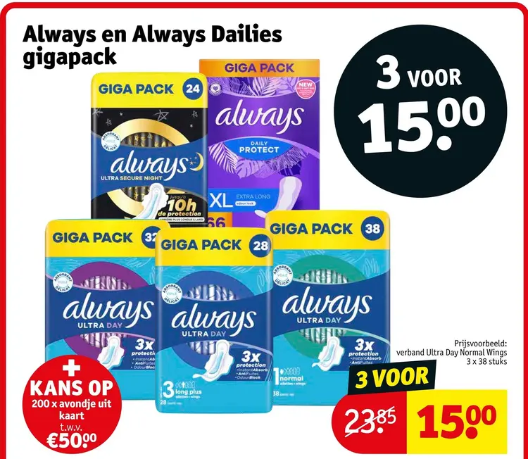 Aanbieding: Always en Always Dailies gigapack