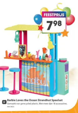 Aanbieding: Barbie Loves the Ocean Strandhut Speelset