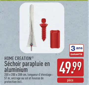 Offre: Séchoir parapluie en aluminium