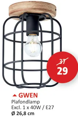 Promotie: GWEN Plafondlamp