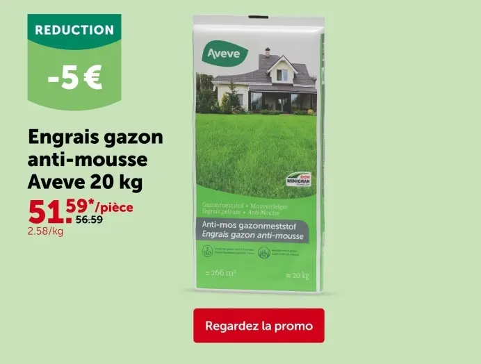 Offre: Engrais gazon anti-mousse