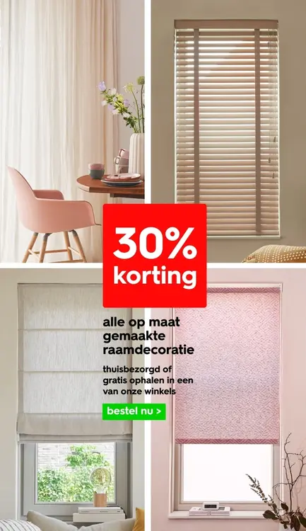 Aanbieding: Alle op maat gemaakte raamdecoratie